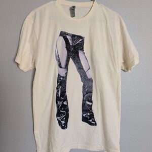 Cream T-Shirt with Bold Graphic Design